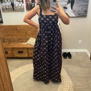 Free people wide leg jumpsuit, size small